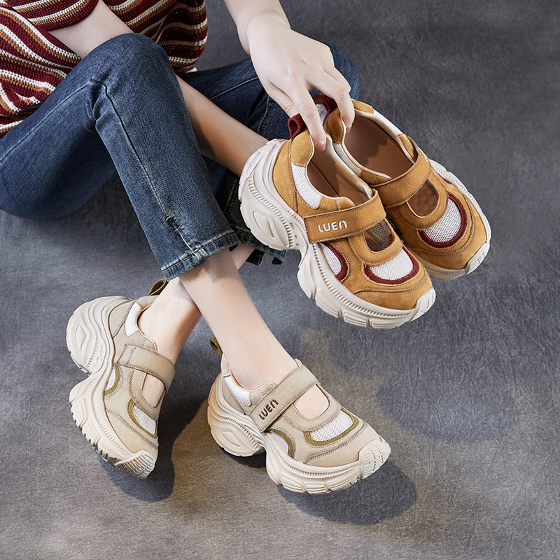 Women Breathable Mesh Casual Low Top Velcro Shoes-RAIIFY