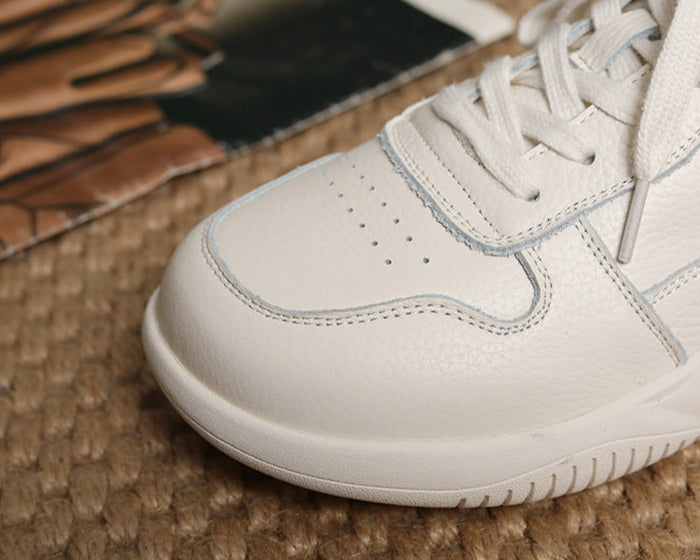 Women's Fashion Plain Quilted Leather Casual Shoes-RAIIFY