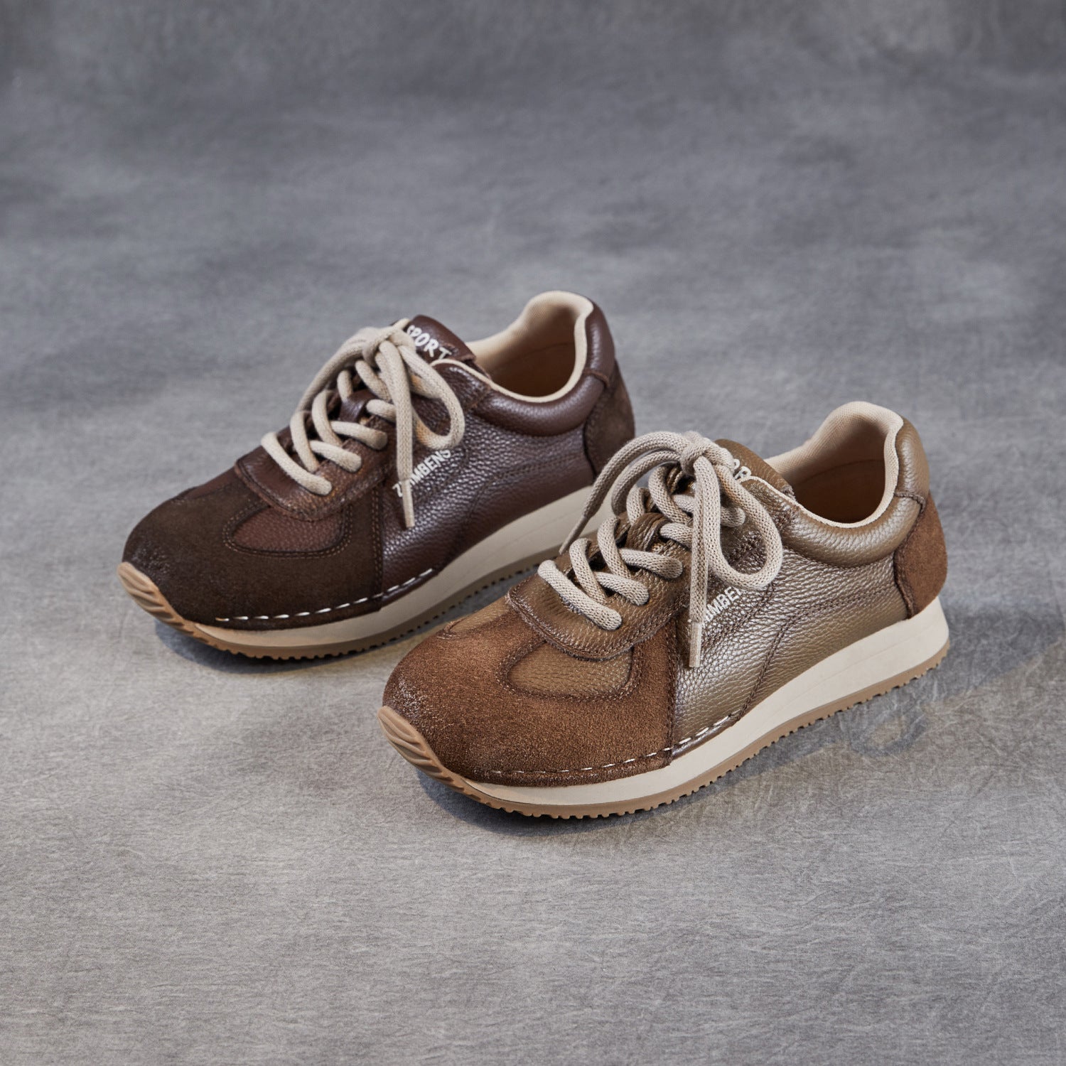 Women's Retro Quilted Leather Casual Sneakers-RAIIFY