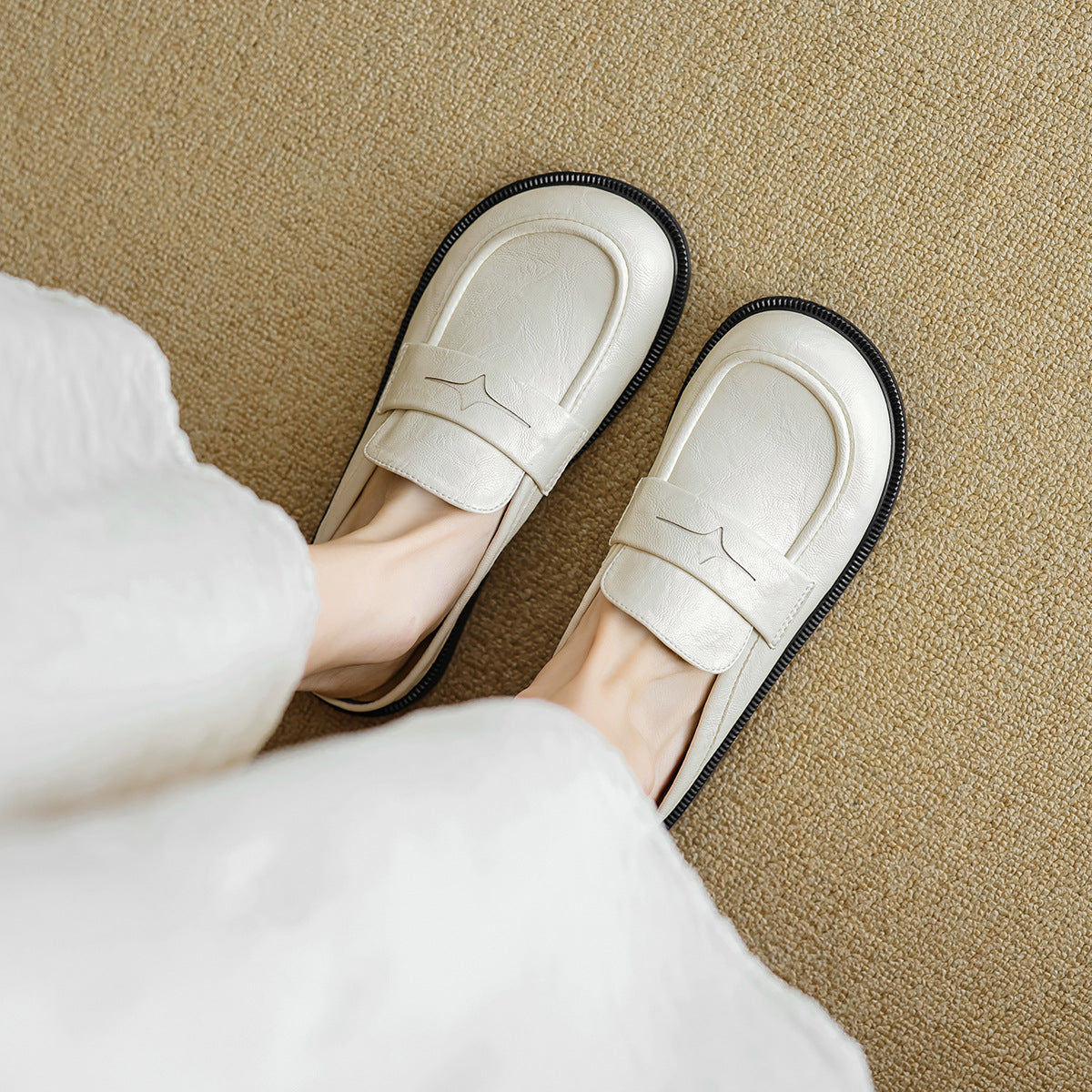 Women Minimalist Retro Soft Flat Casual Mules-RAIIFY