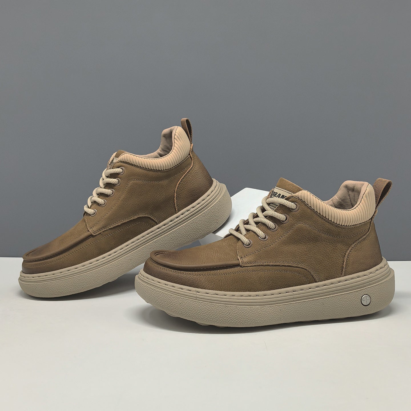 Men's Minimalist High Top Leather Casual Shoes-RAIIFY
