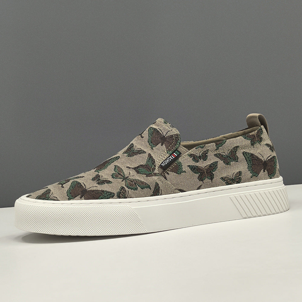 Men Fashion Knitted Canvas Flat Casual Loafers-RAIIFY