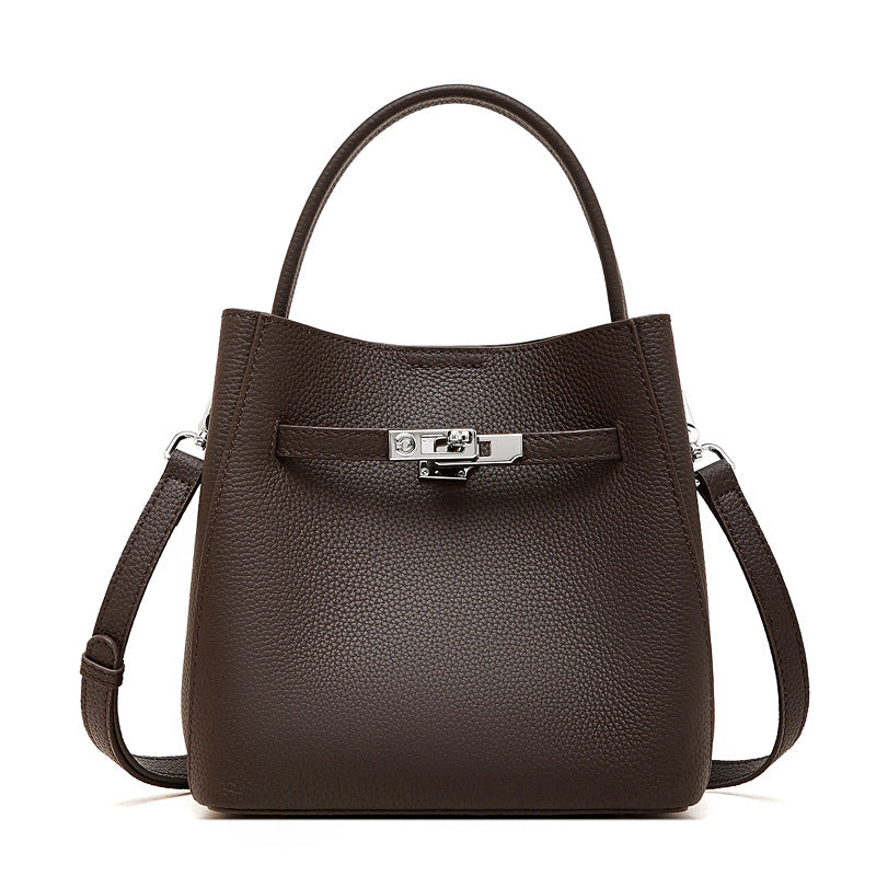 Women's Fashion Leather Mini Bucket Bag-RAIIFY