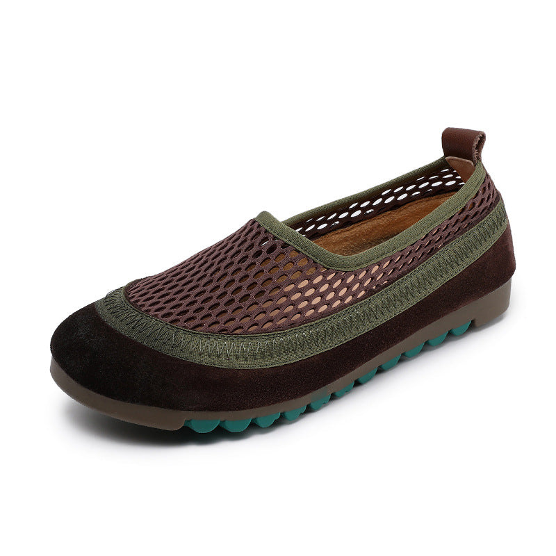 Women Minimalism Hollow Mesh Soft Casual Flats-RAIIFY