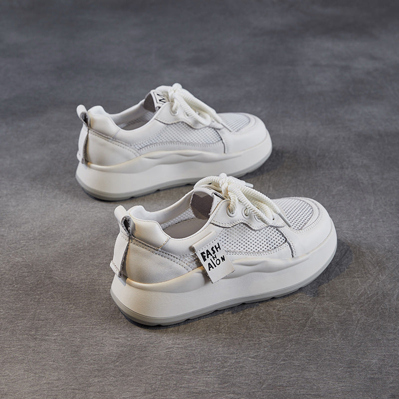 Women Fashon Plain Breathable Mesh Casual Sneakers-RAIIFY