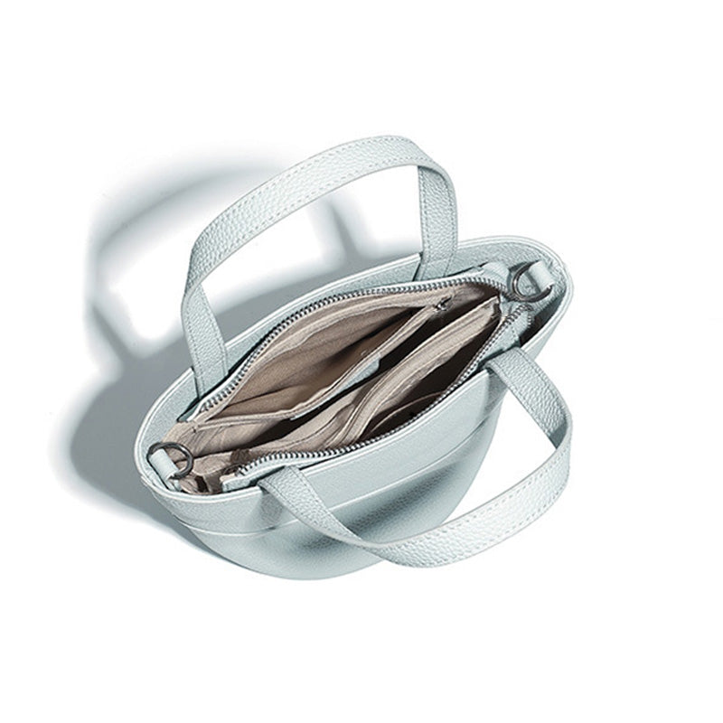 Women's Minimalist Fashion Leather Bucket Bag-RAIIFY