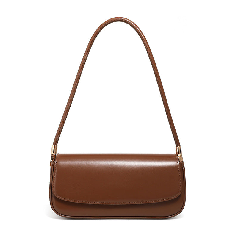 Women's Plain Leather Casual Shoulder Bag-RAIIFY