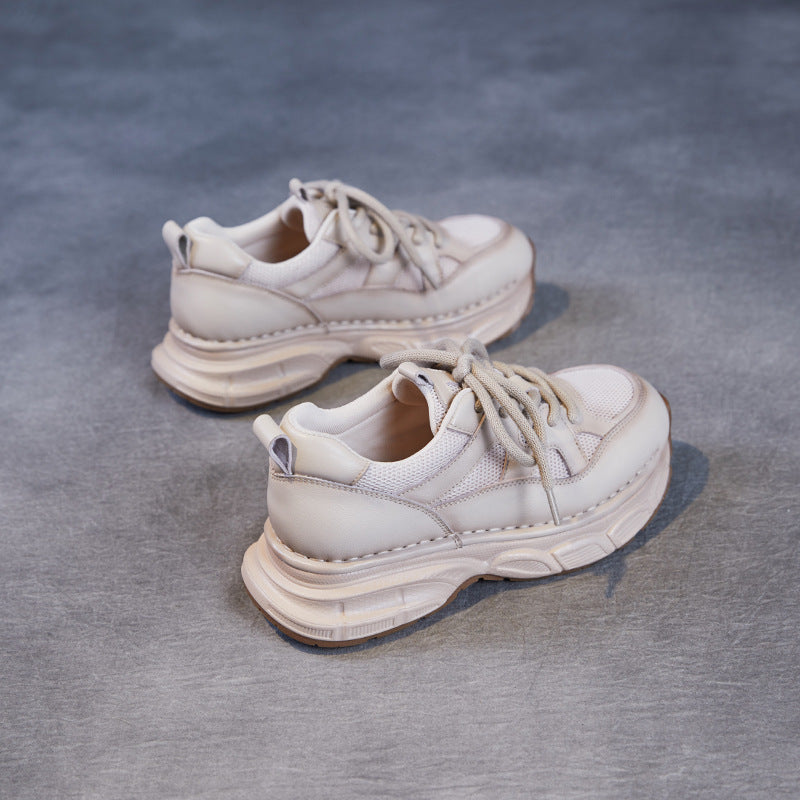 Women Minimalism Breathable Mesh Plain Casual Sneakers-RAIIFY