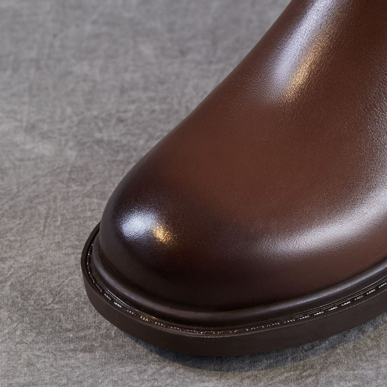 Women's Vintage Leather Slip-on Ankle Boots-RAIIFY