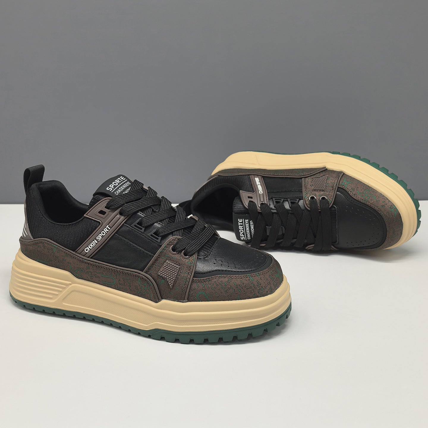 Men's Stylish Patchwork Flat Casual Sneakers-RAIIFY