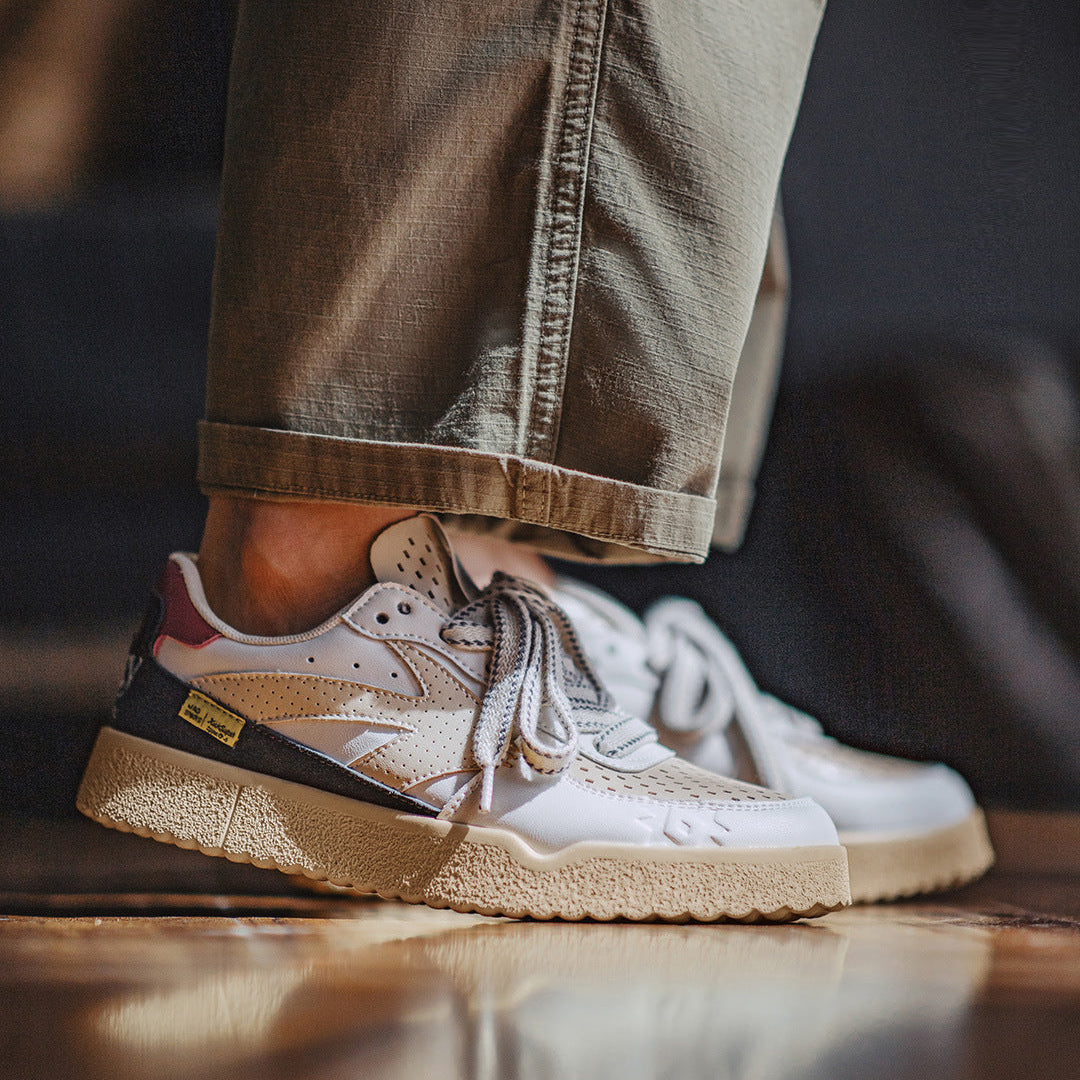 Men's Quilted Hollow Breathable Casual Sneakers-RAIIFY