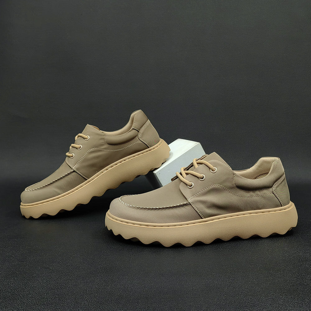 Men Casual Soft Canvas Lug Sole Casual Shoes-RAIIFY
