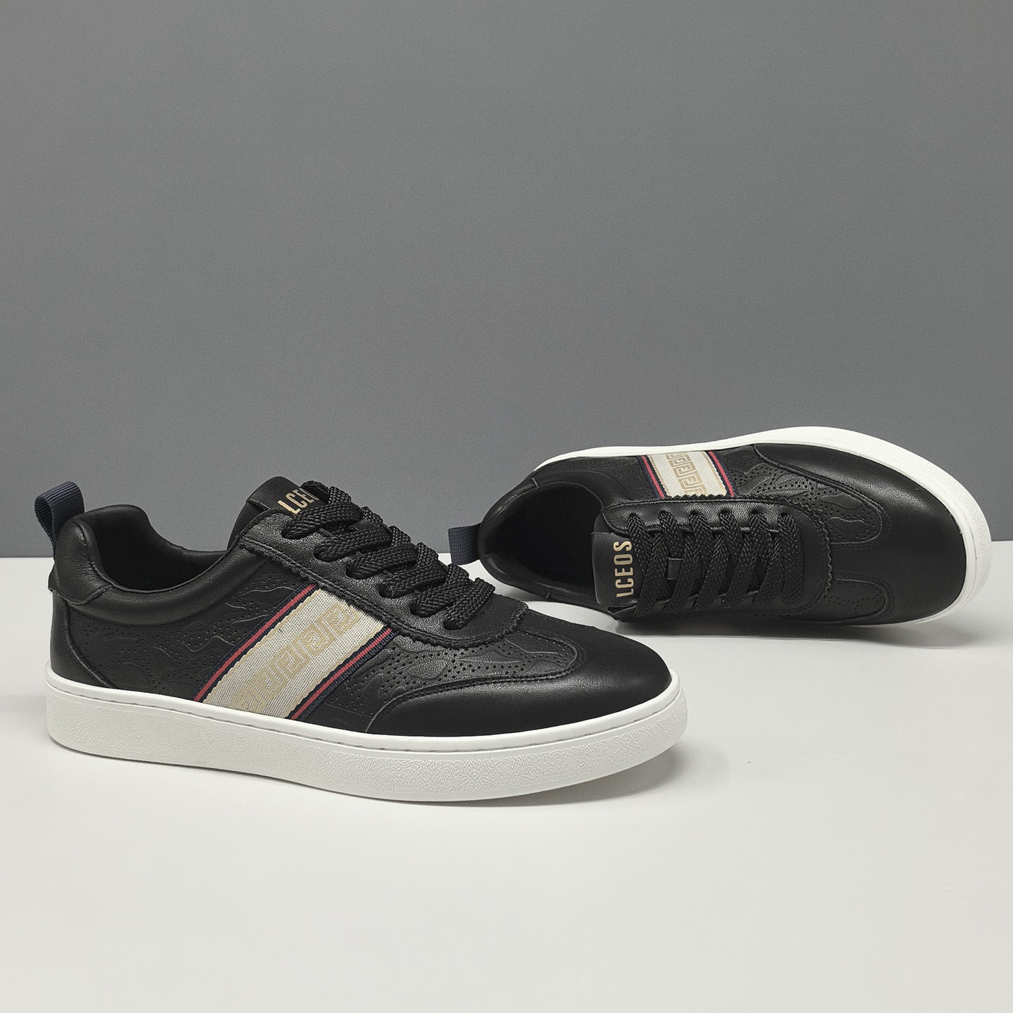 Men's Fashion Leather Slip-on Flat Casual Shoes-RAIIFY