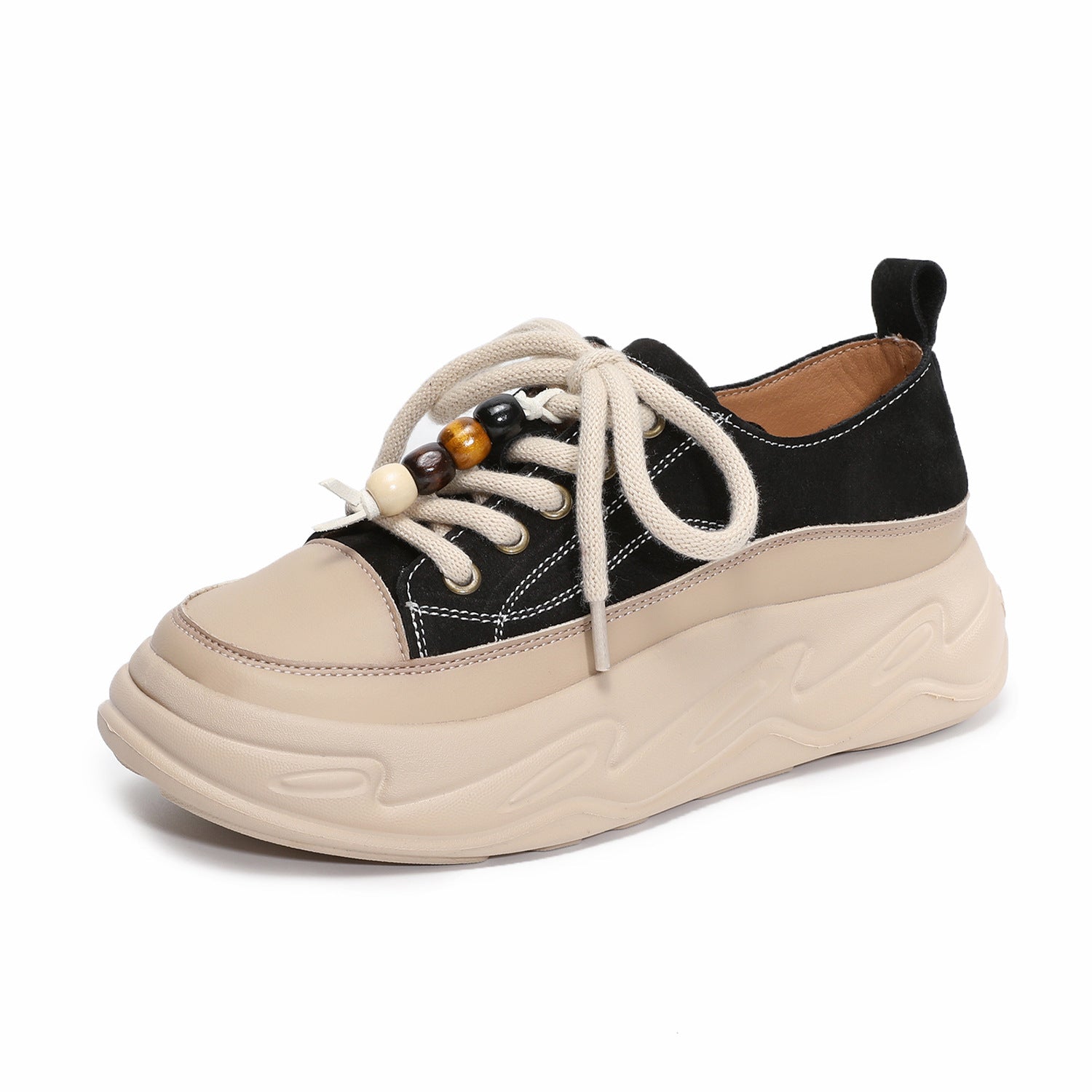 Women's Casual Fashion Leather Platform Sneakers-RAIIFY