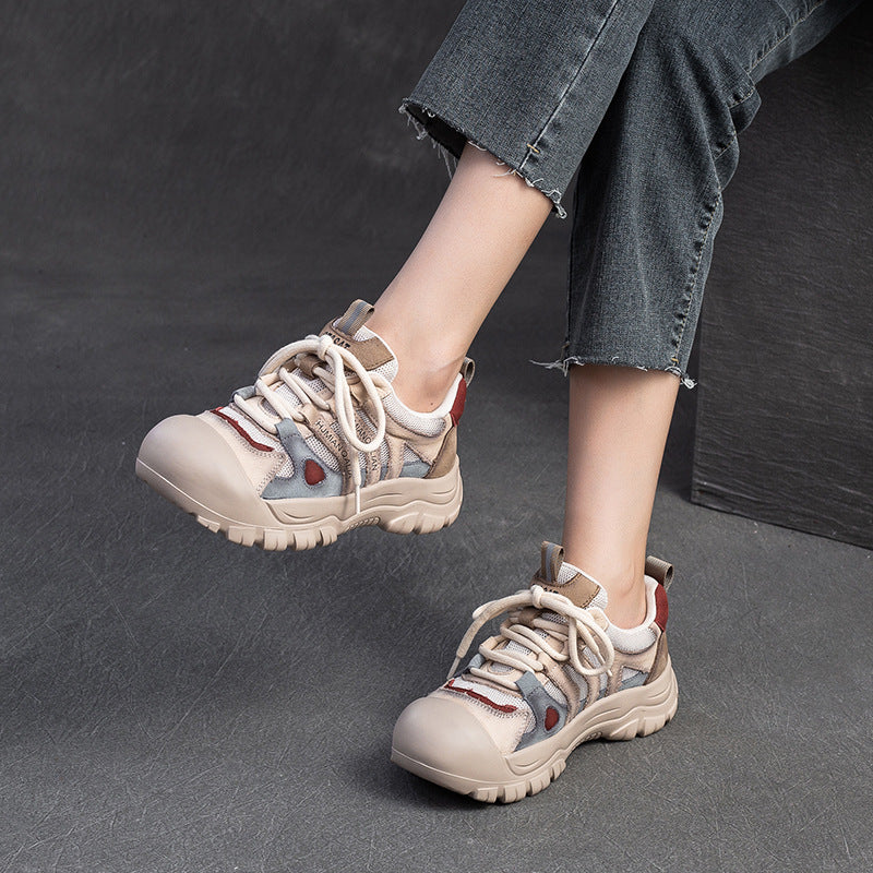 Women Retro Patchwork Breathable Casual Shoes-RAIIFY