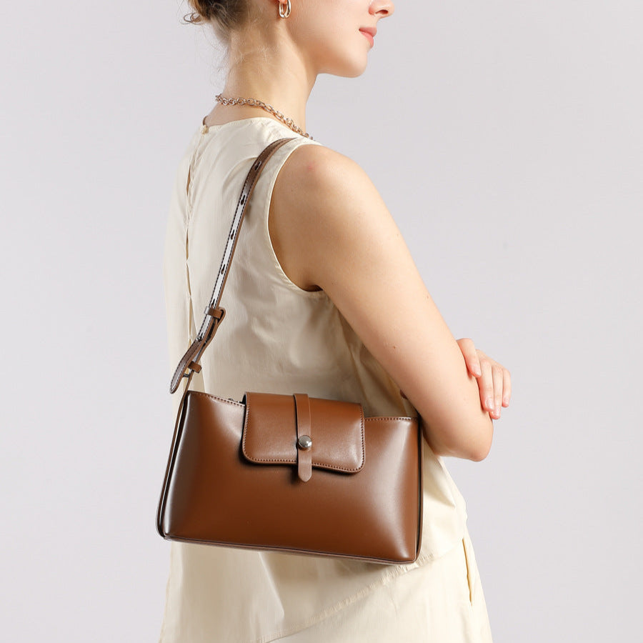 Women's Minimalist Fashion Leather Underarm & Shoulder Bag-RAIIFY