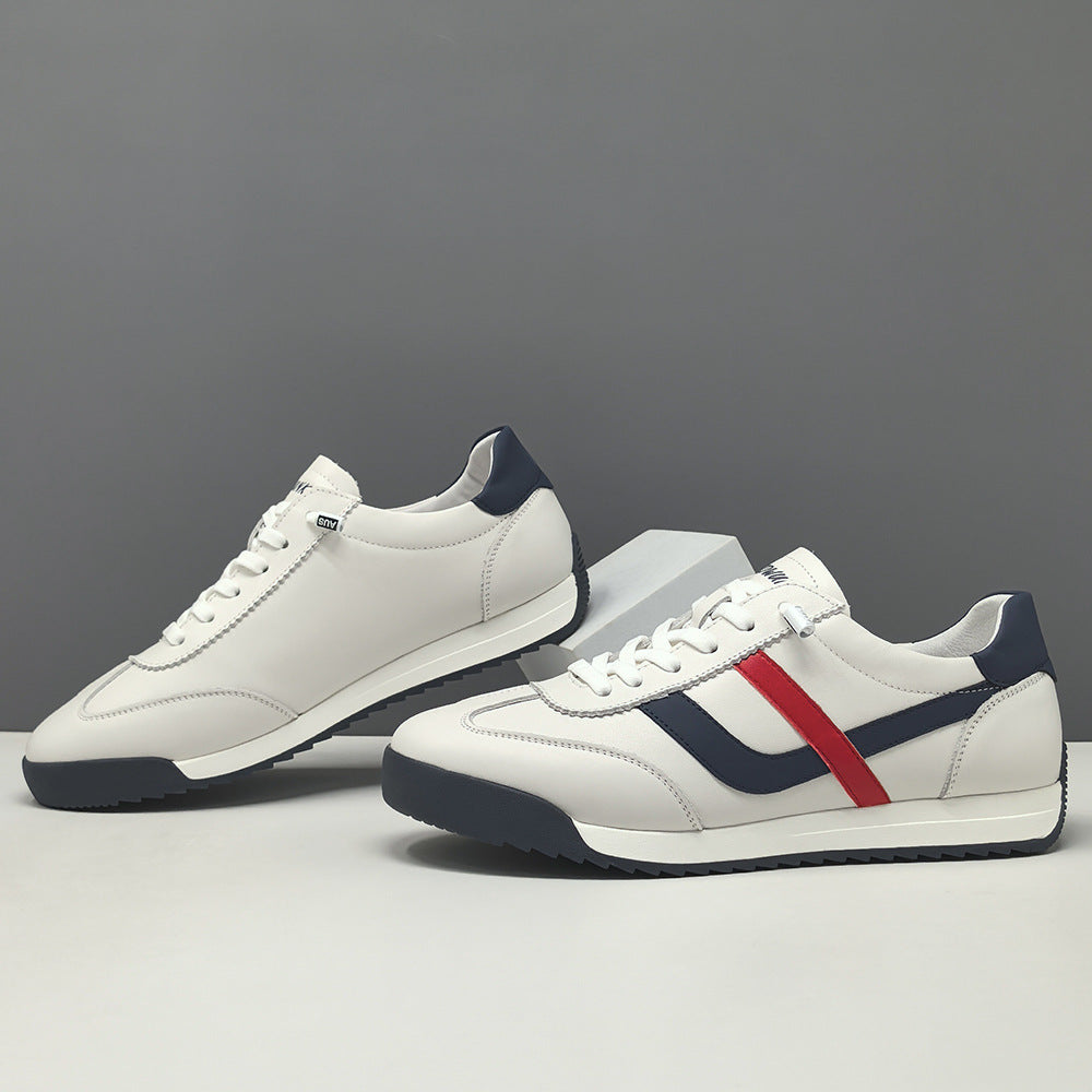 Men's Fashion Quilted Leather Soft Flat Casual Shoes-RAIIFY