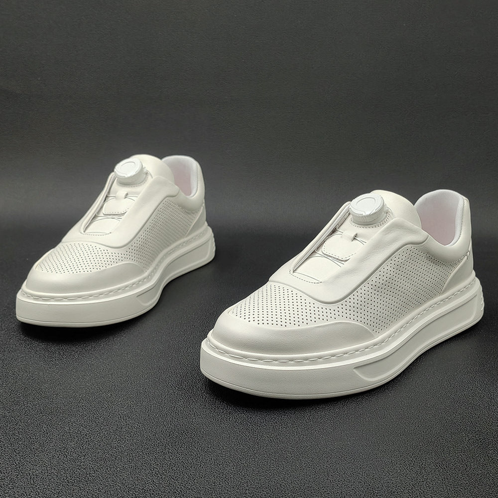 Men Minimalist Fashion Breathable Leather Casual Shoes-RAIIFY