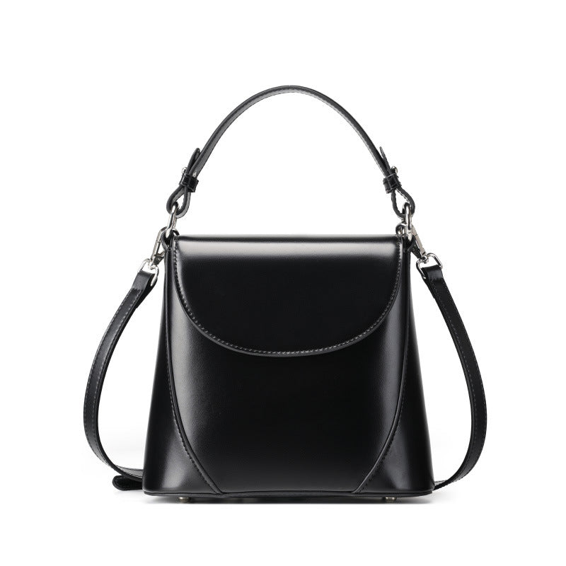 Women Fashion Plain Leather Simple Shoulder Bag-RAIIFY
