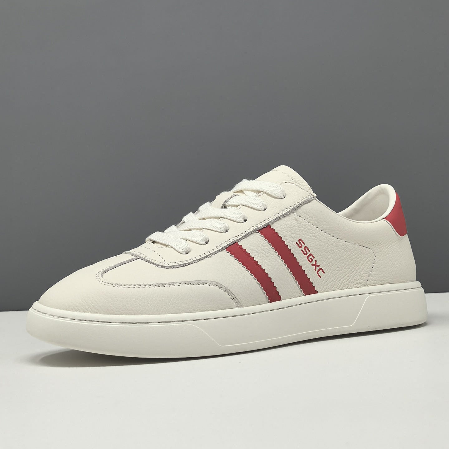 Men Genuine Leather Versatile Low Top Board Shoes-RAIIFY