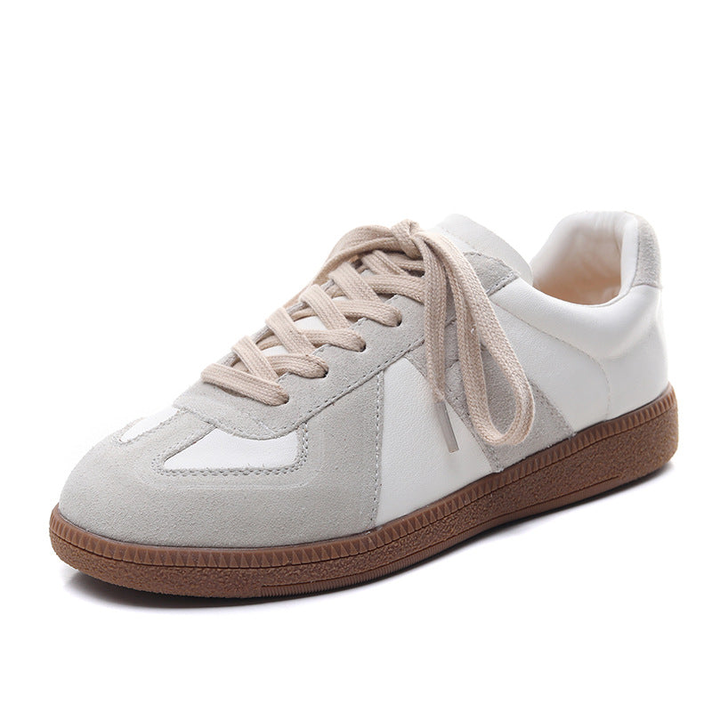 Women Retro Quilted Leather Flat Casual Sneakers-RAIIFY