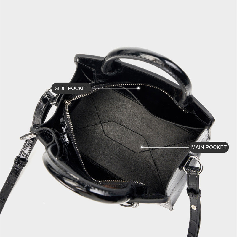 Women Retro Embossed Cowhide Leather Casual Purse-RAIIFY