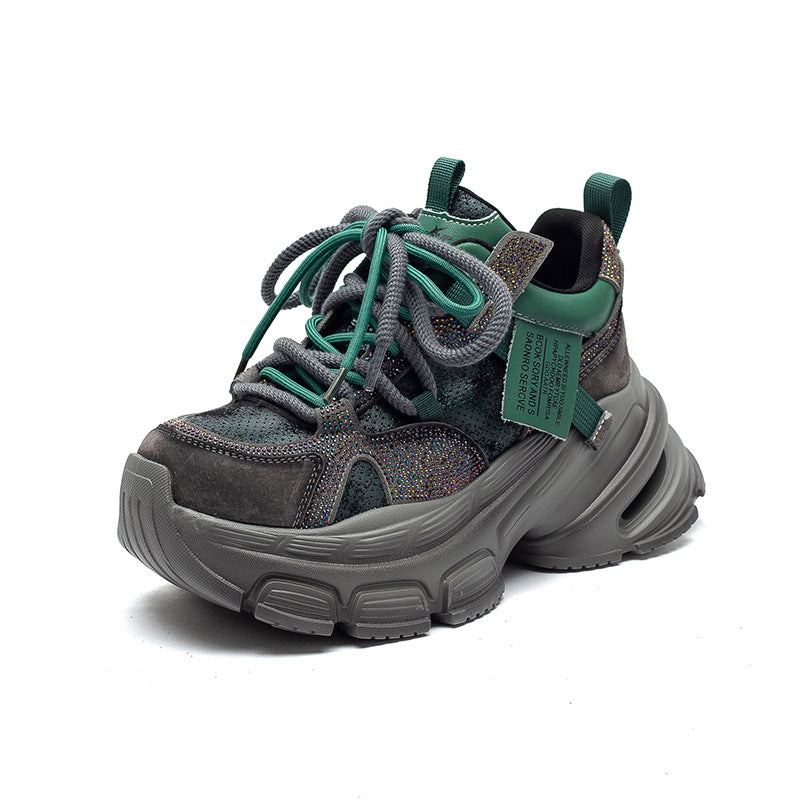 Women's Retro Breathable Casual Chunky Platform Sneakers-RAIIFY