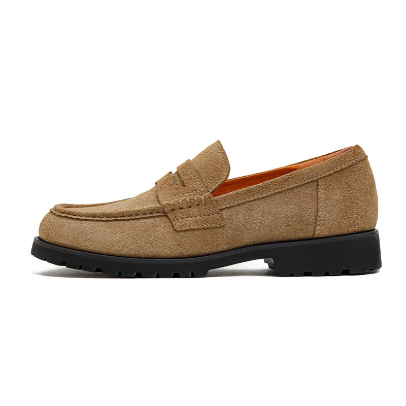 Men's Vintage Plain Suede Casual Loafers-RAIIFY