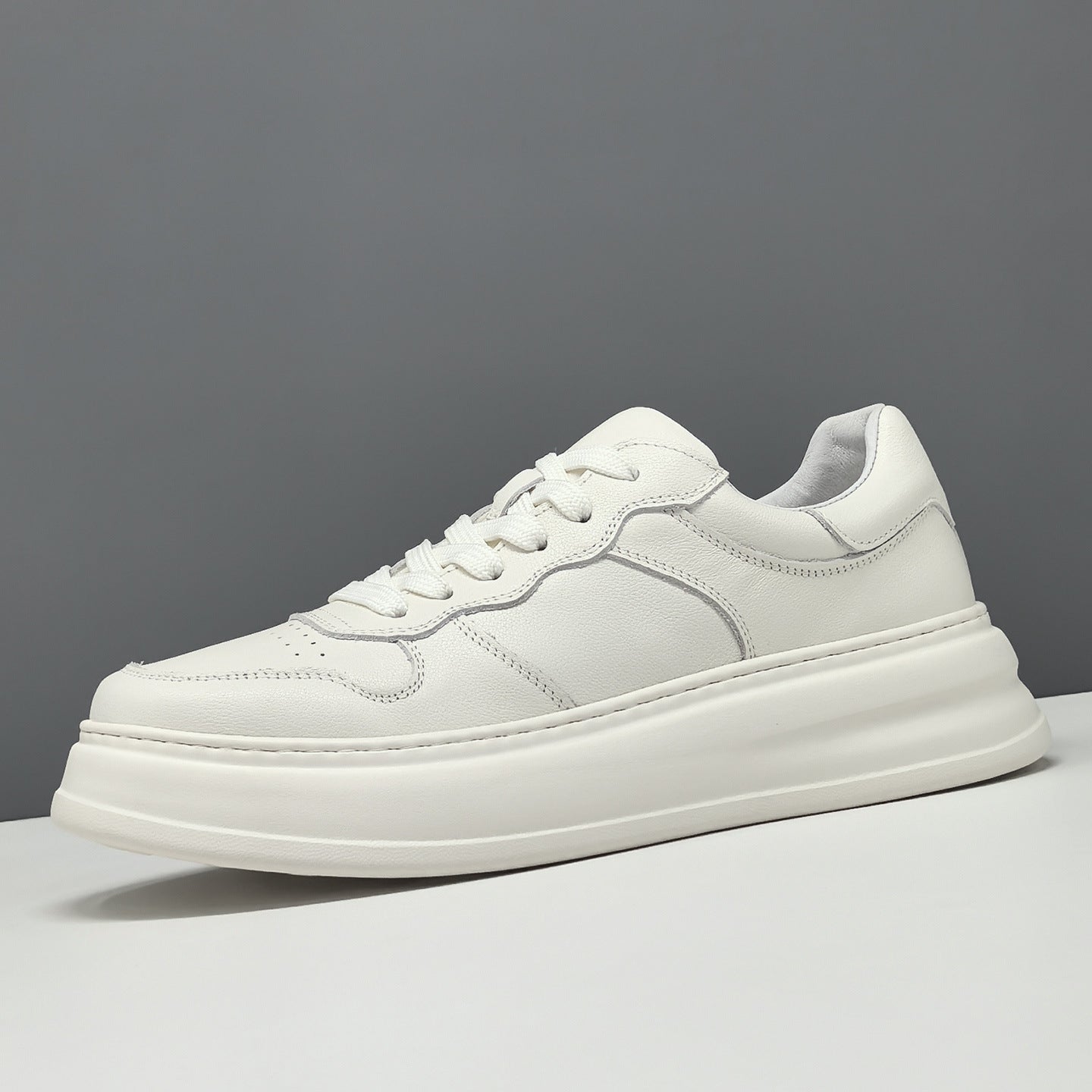 Men's Fashion Quilted Leather Breathable Casual Sneakers-RAIIFY