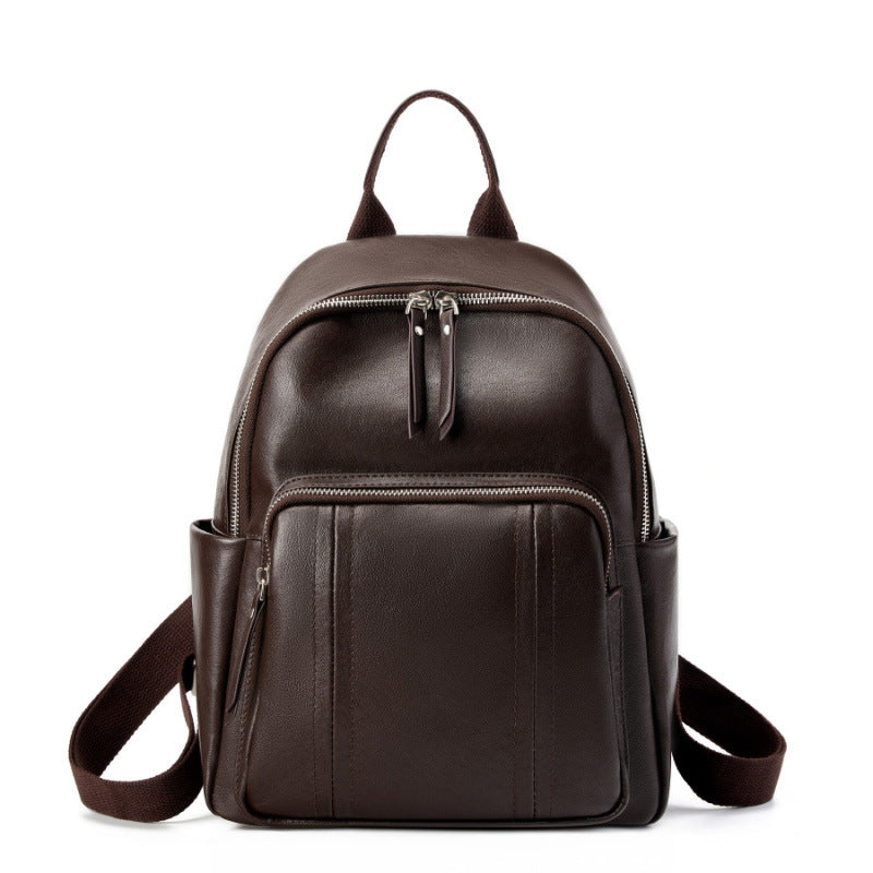 Women Minimalism Classic Leather Casual Backpack-RAIIFY