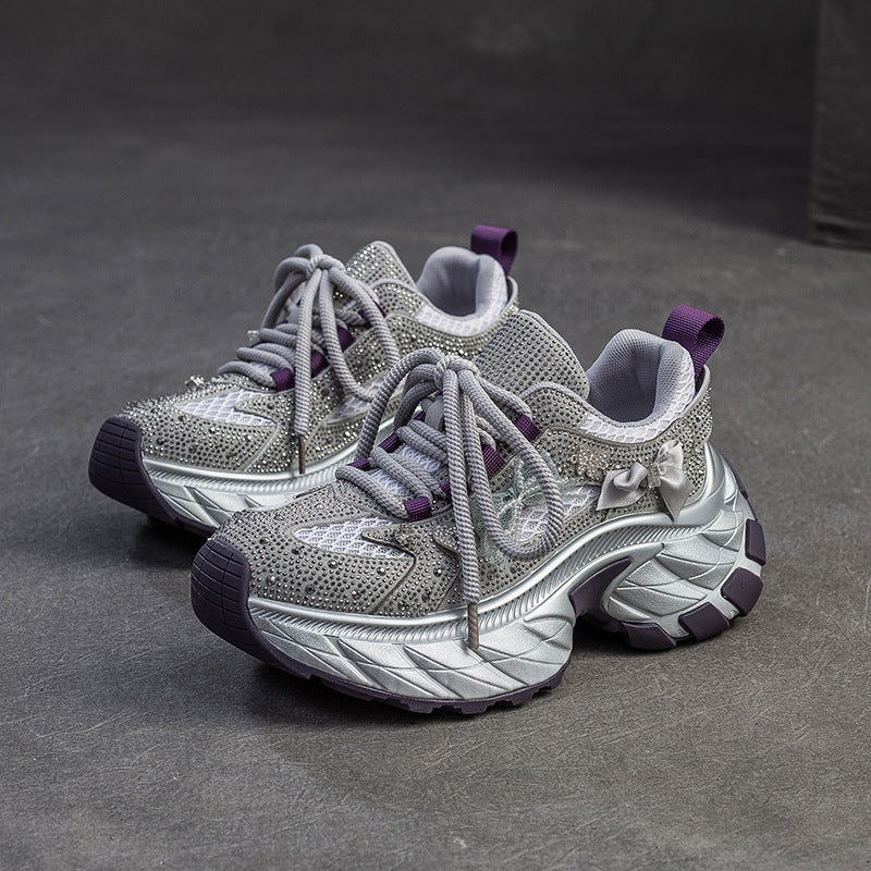 Women Stylish Breathable Mesh Chunky Platform Sneakers-RAIIFY