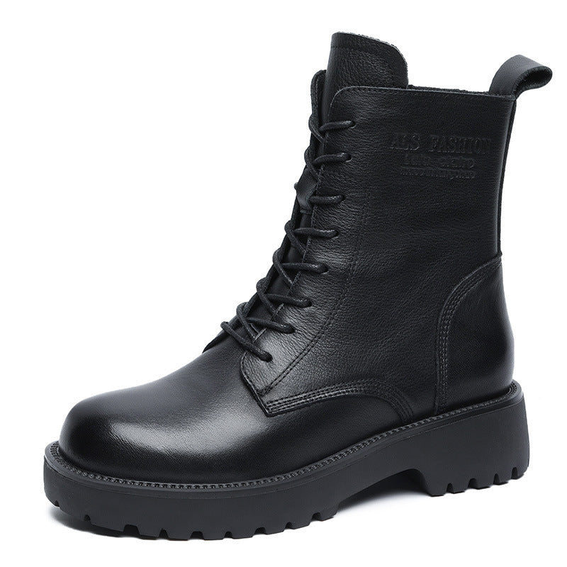 Women's Retro Quilted Leather Classic Boots-RAIIFY