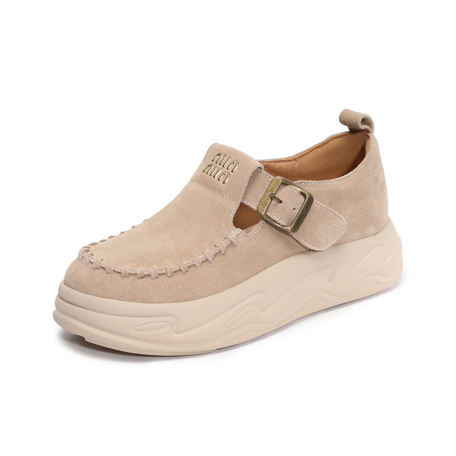 Women's Retro Leather Casual Platform Shoes-RAIIFY