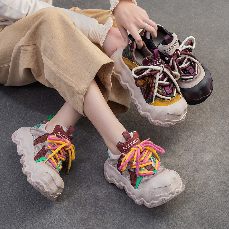 Women Fashion Color Matching Flat Casual Shoes-RAIIFY