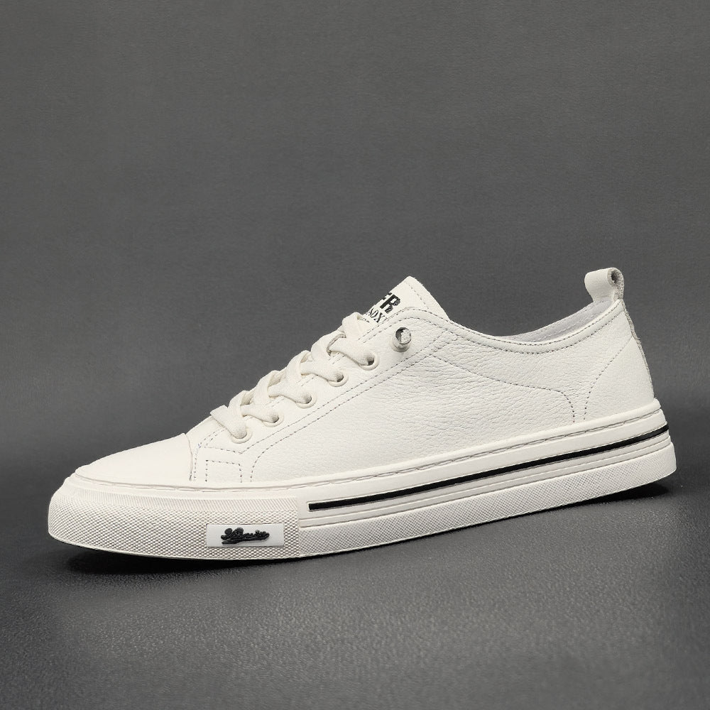 Men Casual Minimalist Leather Slip-on Flat Shoes-RAIIFY