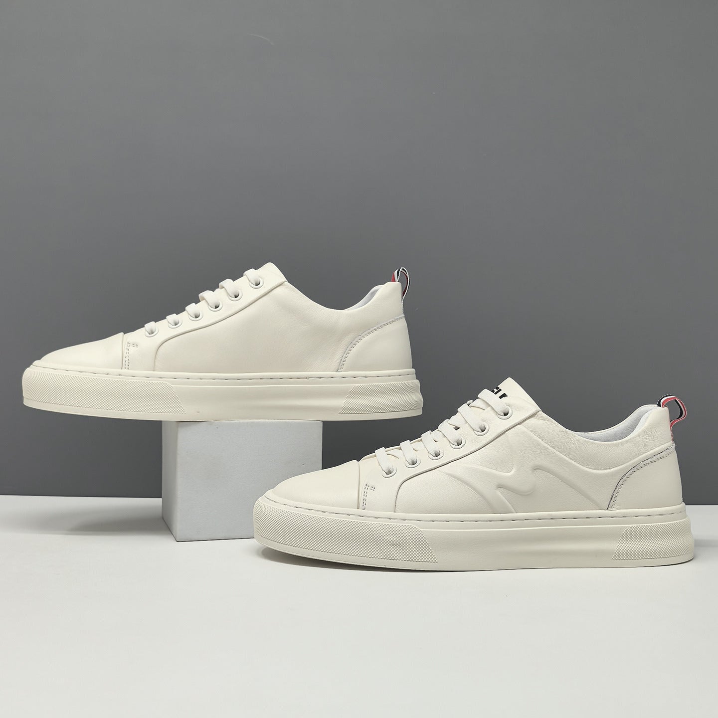 Men's Minimalist Leather Flat Casual Shoes-RAIIFY