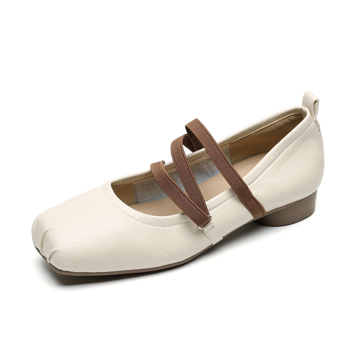 Women's Square Toe Low Block Mary Jane Shoes-RAIIFY