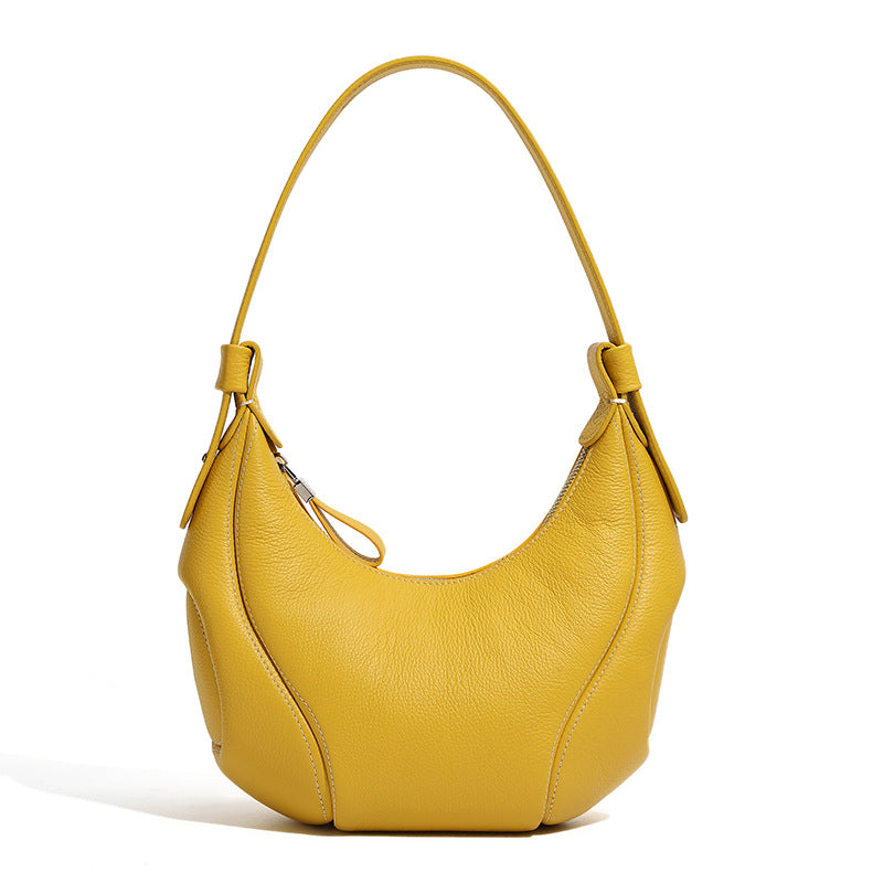 Women's Retro Plain Leather Casual Shoulder Bag-RAIIFY