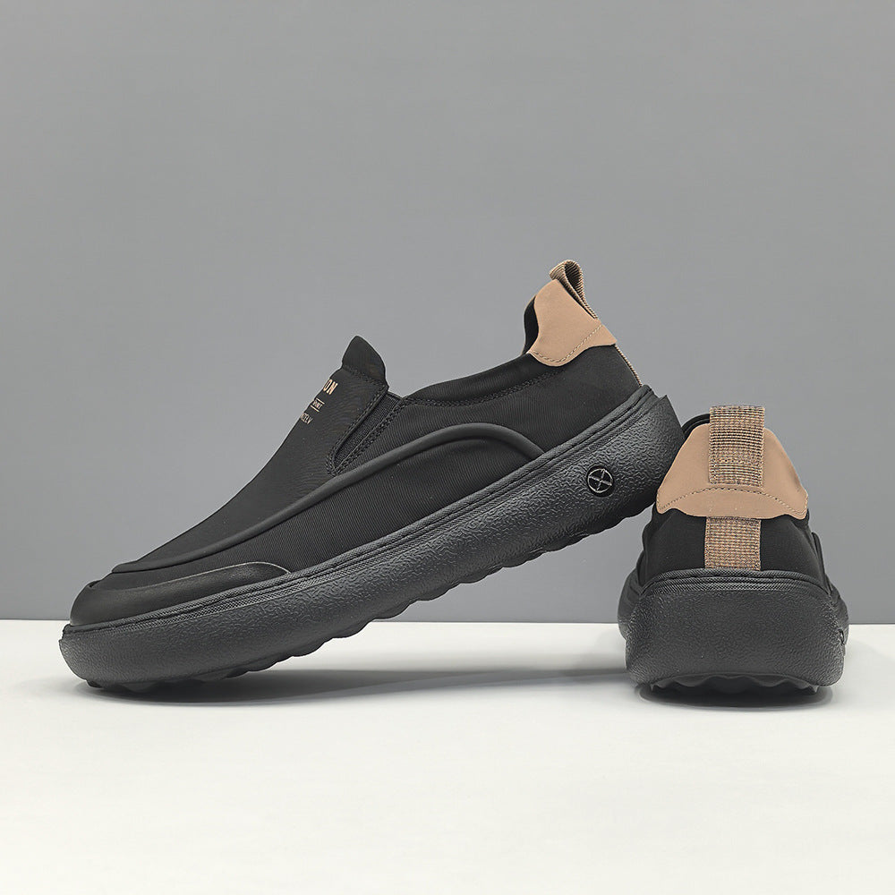 Men Minimalism Plain Breathable Canvas Casual Loafers-RAIIFY