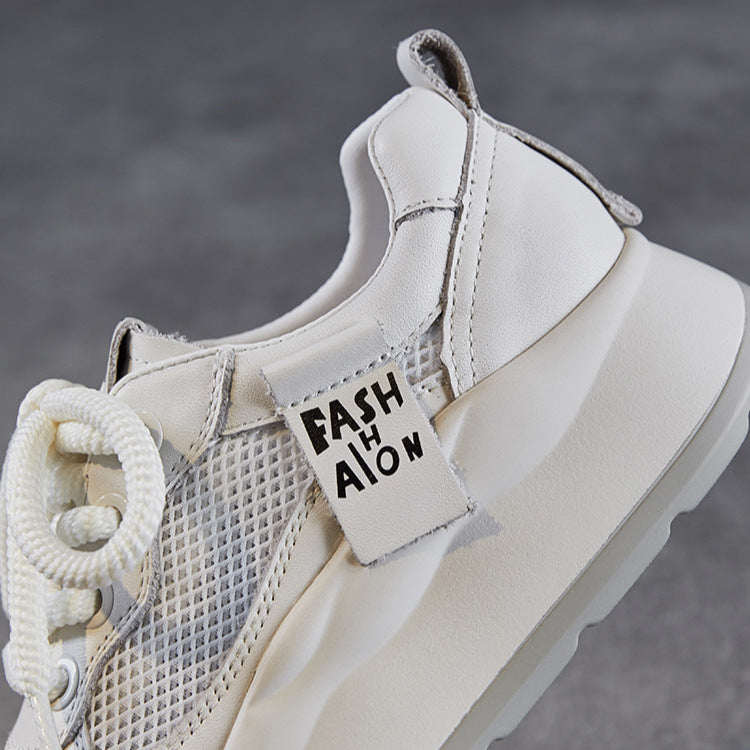 Women Fashon Plain Breathable Mesh Casual Sneakers-RAIIFY