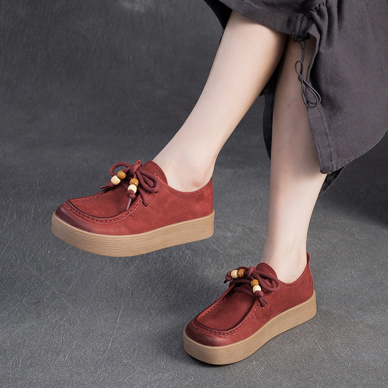Women's Vintage Suede Flat Casual Shoes-RAIIFY