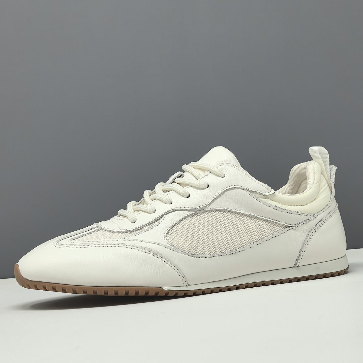 Men's Minimalist Breathable Leather Casual Flat Sneakers-RAIIFY