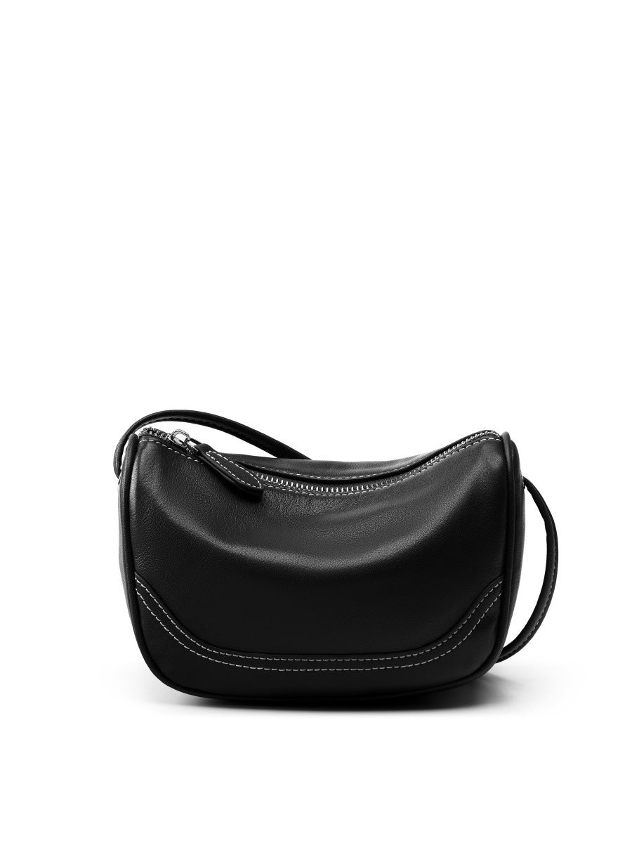 Women Minimalism Fashion Plain Leather Cross Body Bag-RAIIFY