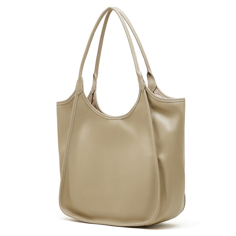 Women’s Vintage Soft Leather Shoulder Tote Bag-RAIIFY
