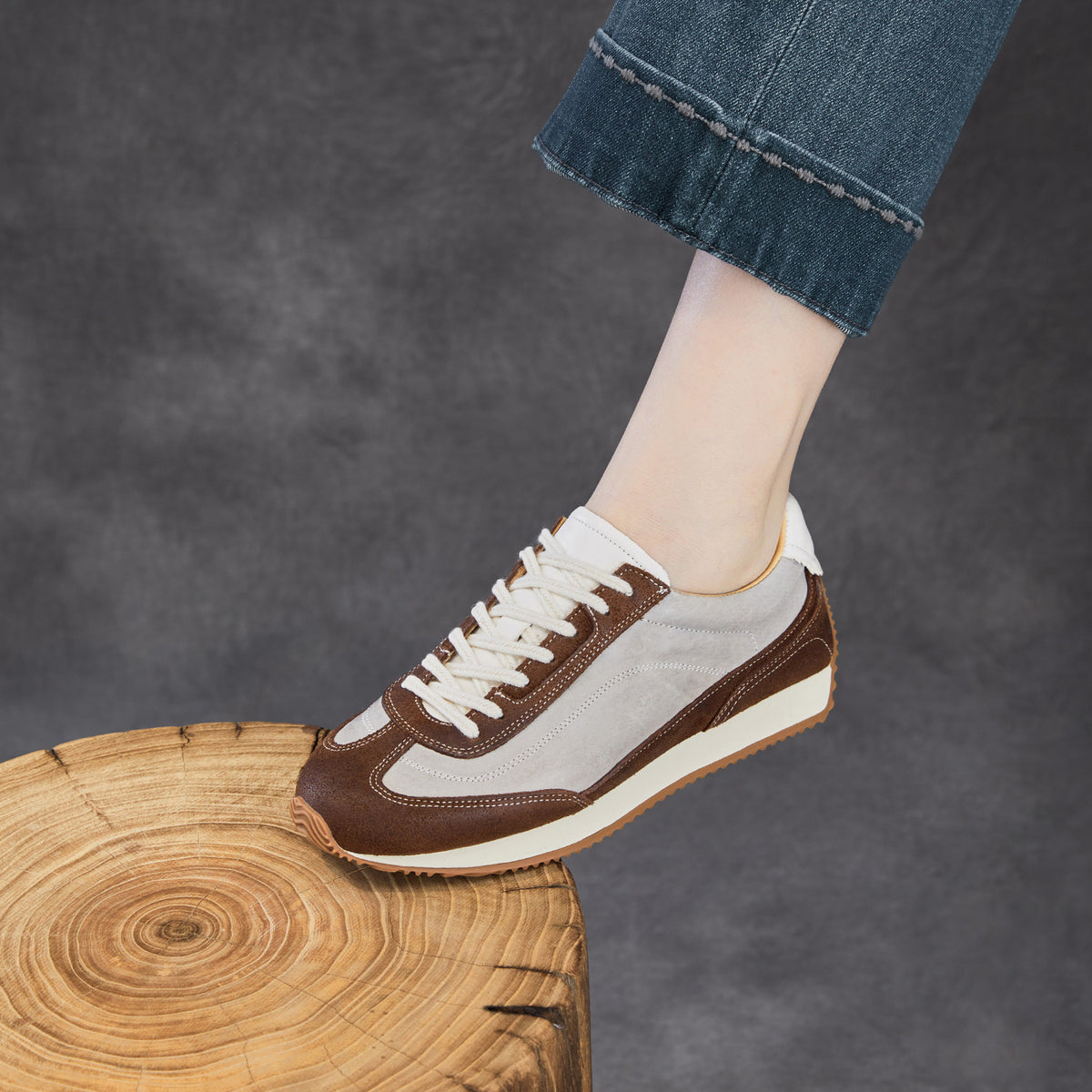 Women's Minimalist Leather Casual Training Shoes-RAIIFY