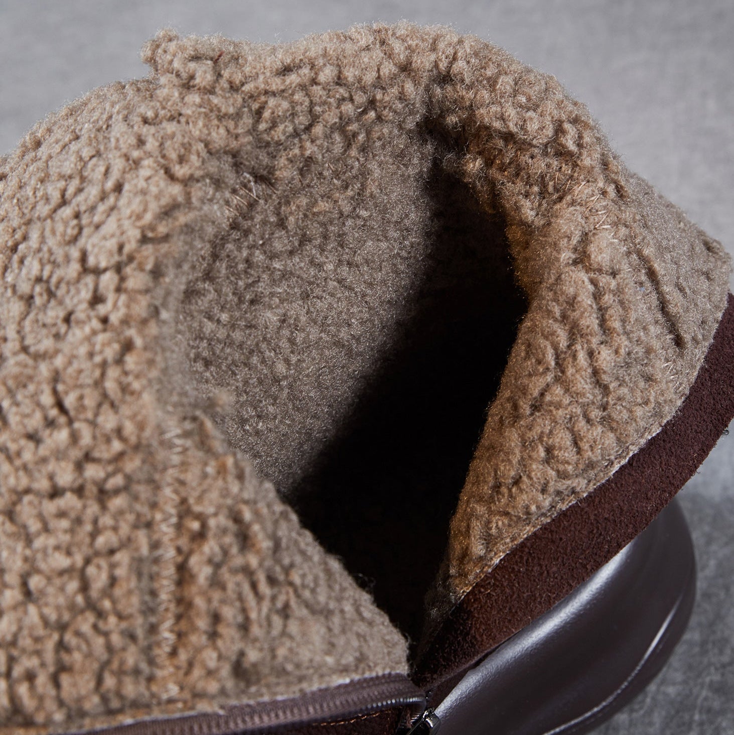 Women's Vintage Leather Furred Mid-Calf Snow Boots-RAIIFY