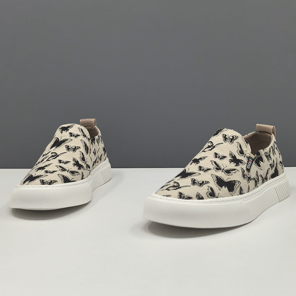 Men Fashion Knitted Canvas Flat Casual Loafers-RAIIFY