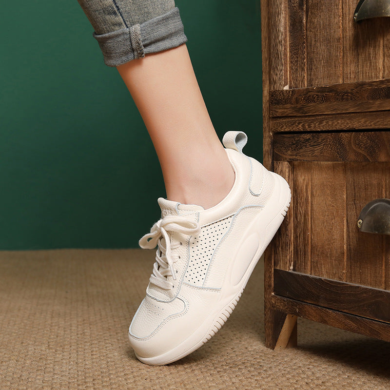 Women's Stylish Breathable Quilted Leather Casual Shoes-RAIIFY