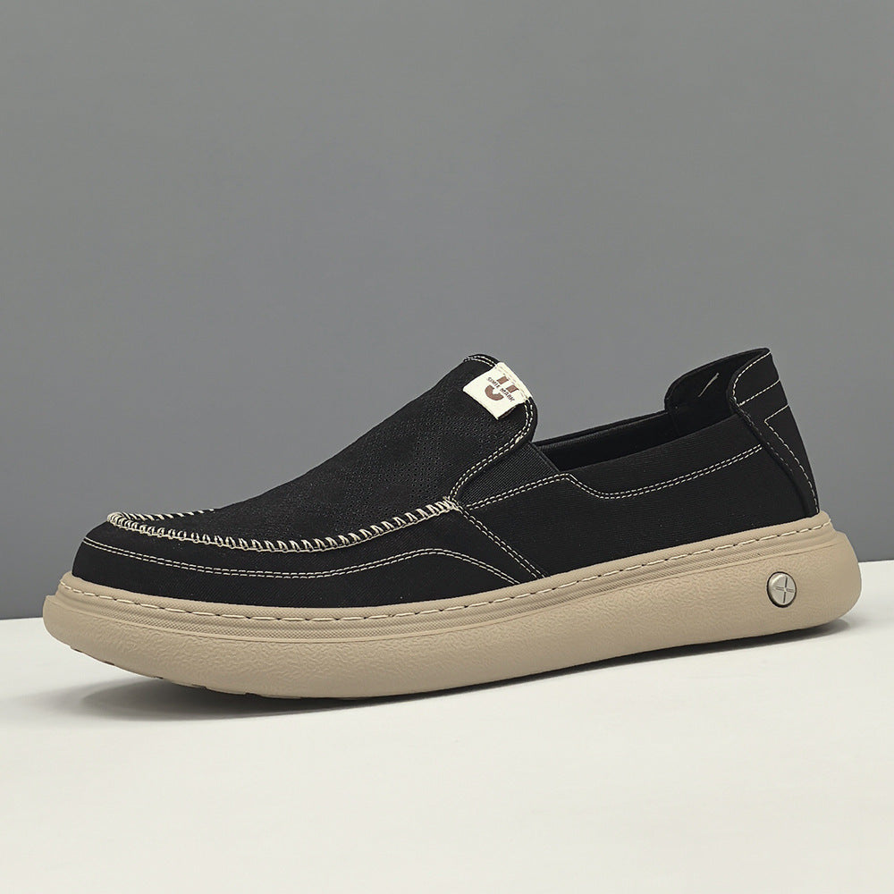 Men Minimalism Breathable Canvas Casual Loafers-RAIIFY