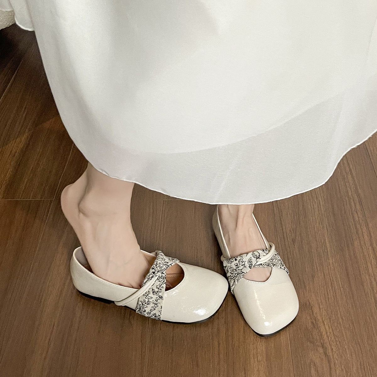 Women's Retro Round Head Casual Mary Jane Flats-RAIIFY